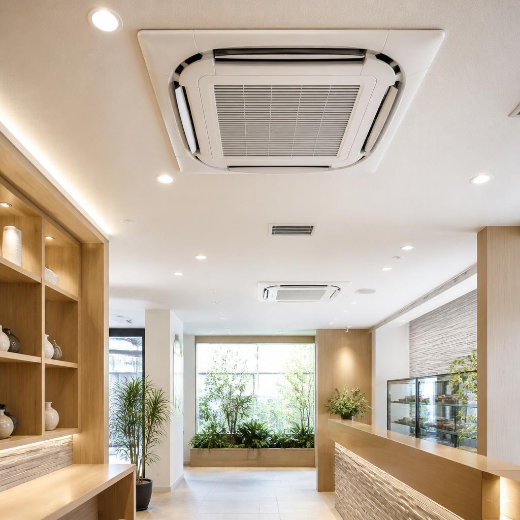 静岡市の店舗に最適なエアコン入替工事で快適空間を実現